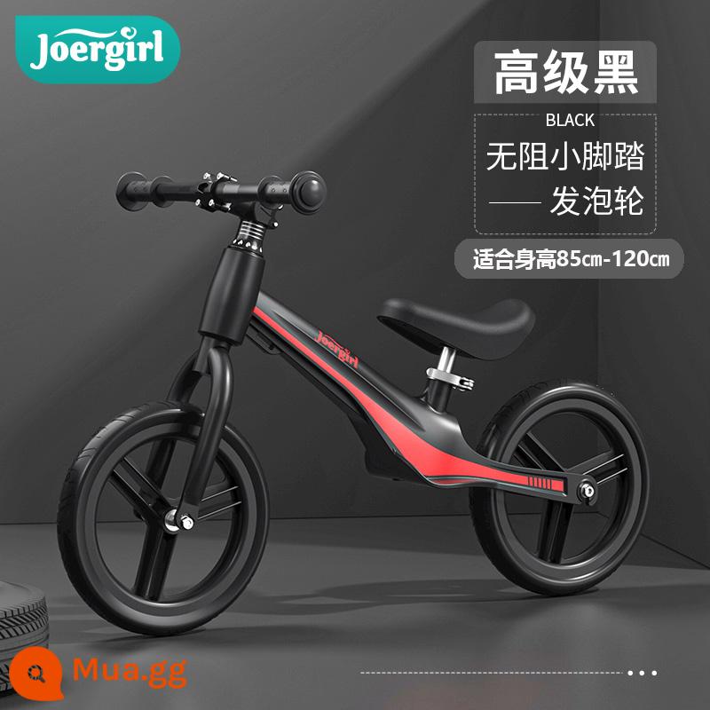 Xe thăng bằng trẻ em không bàn đạp 1-3-6 tuổi xe trượt Scooter baby yo bé trai và bé gái trượt xe đạp - Bánh xe xốp bơm hơi màu đen/12 inch cao cấp/hợp kim magiê, mũ bảo hiểm và đồ bảo hộ miễn phí