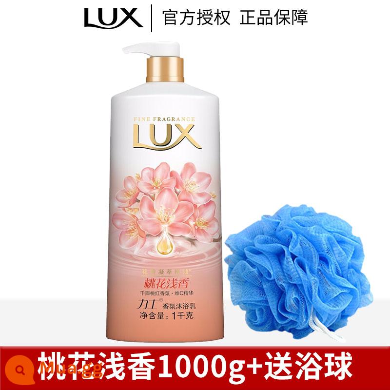 Sữa tắm lux sữa tắm nam nữ nước hoa thơm lâu size lớn sữa tắm tạo bọt hàng hiệu chính hãng - Hương Thơm Nhẹ Hoa Đào 1000g+Bóng Tắm Tặng Kèm