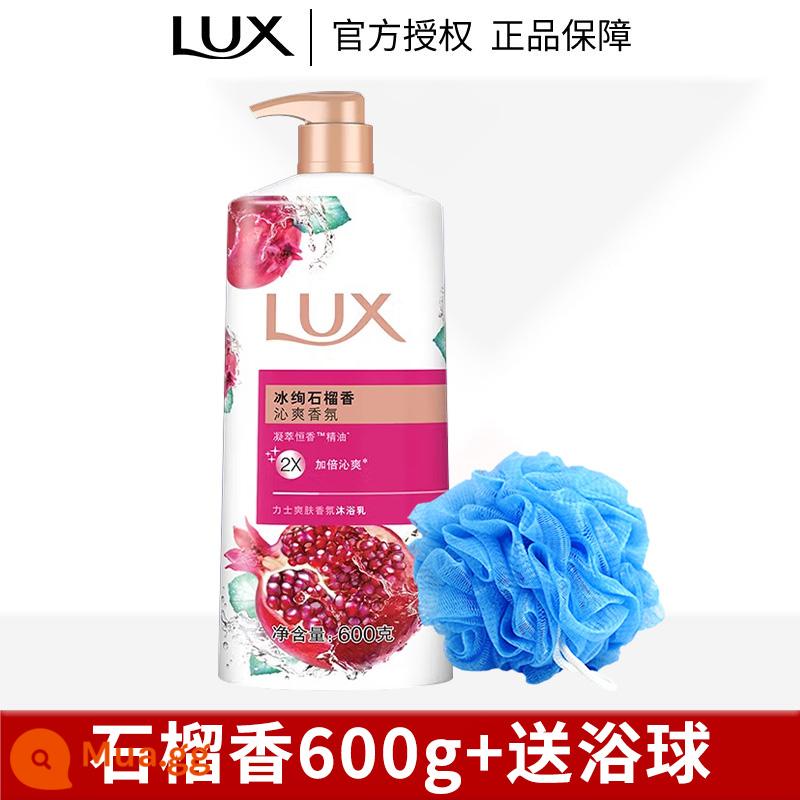 Sữa tắm lux sữa tắm nam nữ nước hoa thơm lâu size lớn sữa tắm tạo bọt hàng hiệu chính hãng - Hương lựu 600g + tặng kèm bóng tắm