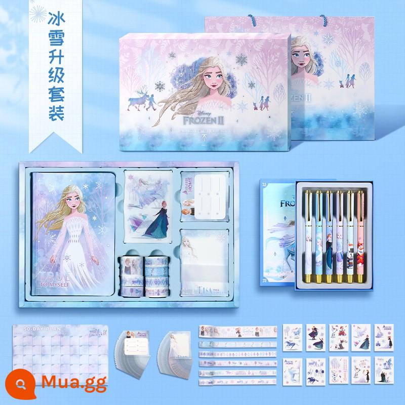 Disney Disney Frozen Girl Hộp quà tặng sách bỏ túi dễ thương Bộ sách bỏ túi Công cụ dành cho trẻ em Gói quà tặng vật chất Trọn bộ Sổ tay Nhật ký dành cho bé gái có giá trị cao Quà tặng sinh nhật - Bộ Frozen + Bút Elsa + Túi quà Disney