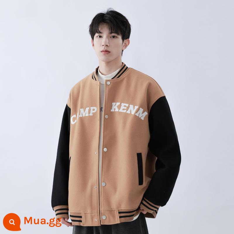 Semir's Áo Khoác Cotton Nam Mùa Xuân Và Mùa Thu Nam Triều Thương Hiệu Áo Khoác Bóng Chày Mỹ Đồng Phục Nam Thanh Niên Mùa Xuân - Khaki