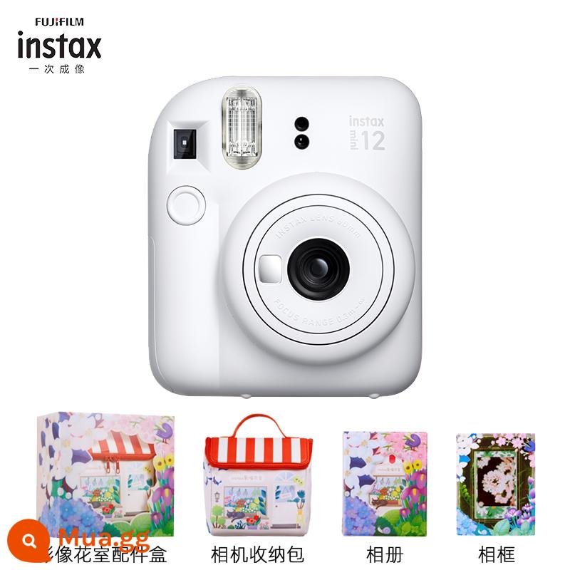 Máy ảnh Fuji Li Polaroid mini12 nam nữ học sinh dễ thương camera mini11 7+ nâng cấp chụp làm đẹp thông minh - Jasmine White Đăng ảnh và nhận ốp lưng bảo vệ