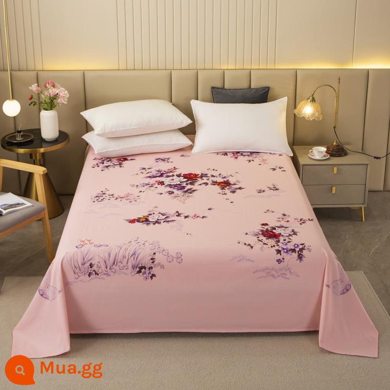 Thượng Hải Cổ Quốc Gia 100 Cotton In Dày Cũ Thô Ga Giường Đơn Chăn Hoài Cổ Vải Cotton - Ngọc nở hoa hồng sa mạc