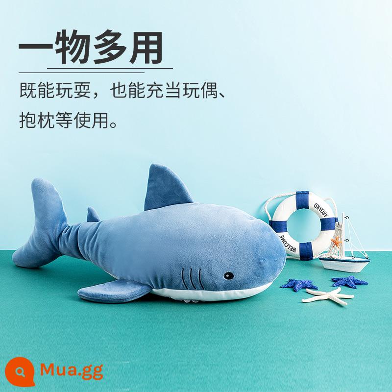 MINISO thương hiệu nổi tiếng thịt cừu búp bê cừu chảy máu búp bê đồ chơi sang trọng gối dễ thương món quà sinh nhật - Ocean Series-Búp bê cá mập 50*25cm