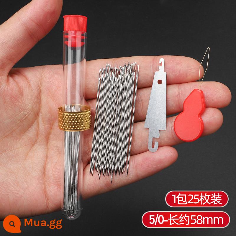 Kim khâu gia đình, kim mắt to, kim khâu tay, kim may quần áo, kim thêu tay, kim lỗ to, kim dày, kim chăn ông già - Dài 5.8 cm [gói 25] kim mắt lớn