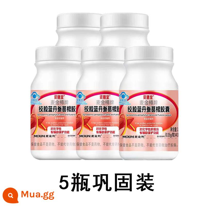 Gynostemma Danshen Pueraria Capsules Official Flagship Store Thuốc bảo vệ gan Zishantang Maijinzun Thương hiệu Zishantang - Gói tổng hợp 5 chai (mua 3 tặng 2)