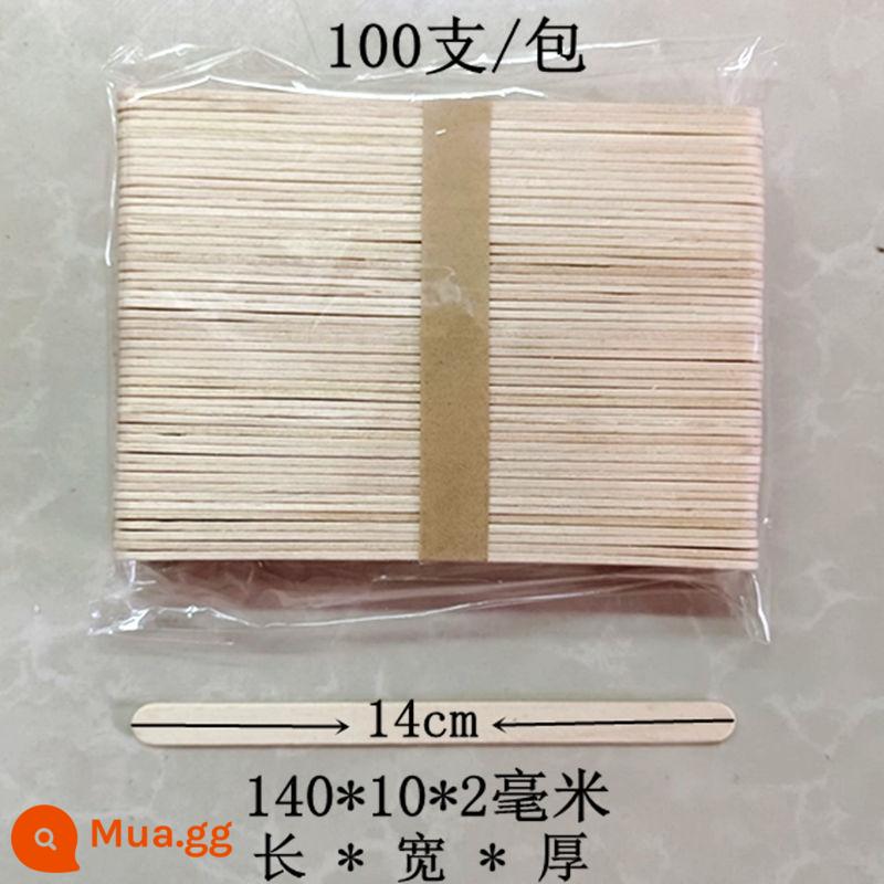 Hot-bán cấp thực phẩm ice cream stick popsicle stick popsicle stick thanh gỗ mô hình que kem thủ công thanh 100 miễn phí vận chuyển - 140*10*2mm 100 miếng