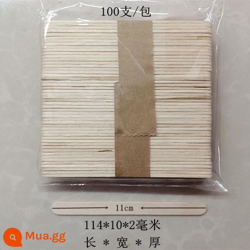 Hot-bán cấp thực phẩm ice cream stick popsicle stick popsicle stick thanh gỗ mô hình que kem thủ công thanh 100 miễn phí vận chuyển - 114*10*2mm 100 miếng