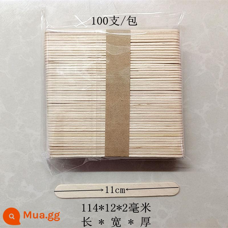 Hot-bán cấp thực phẩm ice cream stick popsicle stick popsicle stick thanh gỗ mô hình que kem thủ công thanh 100 miễn phí vận chuyển - 114*12*2mm 100 miếng