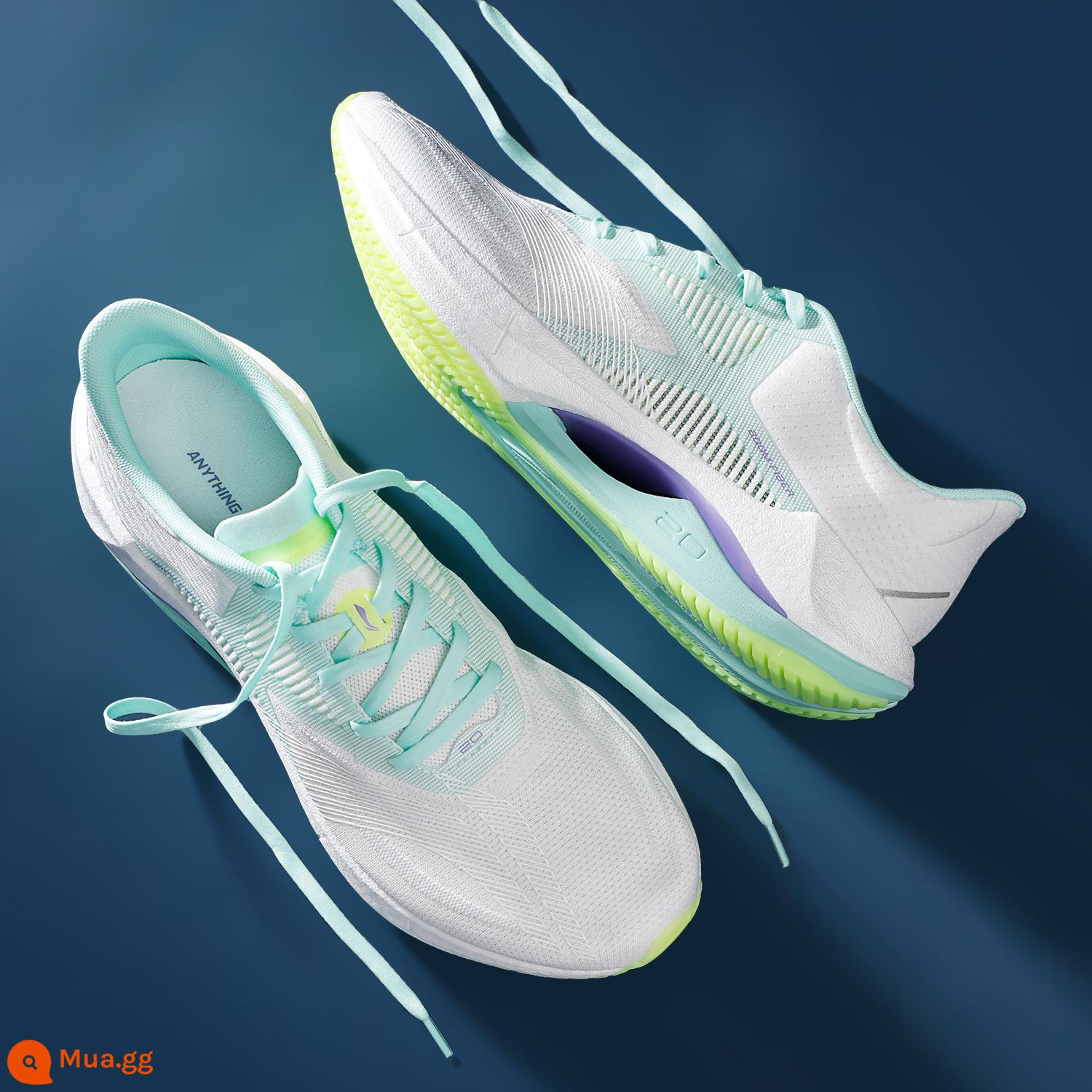 Li Ning siêu nhẹ thế hệ 20 giày chạy bộ nam 2023 mới siêu nhẹ 20 giày chạy bộ nam giày thể thao ARBT001 - Đế giữa siêu nhẹ 20 bạc hà*