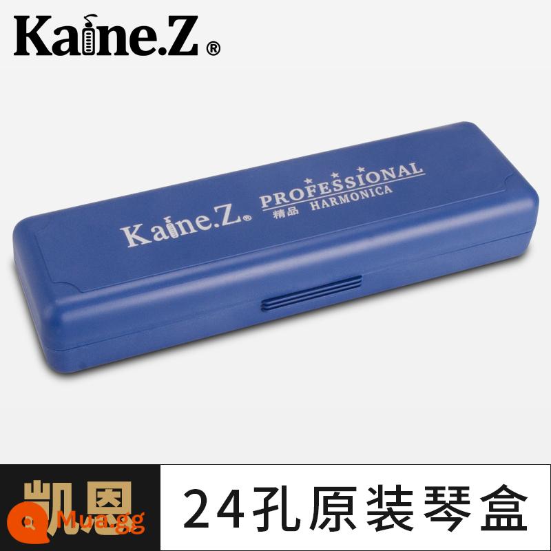 Guoguang Harmonica 24 lỗ hộp nguyên bản Oriental best Đôn Hoàng Kane Oriental Ding hộp lưu trữ 28 lỗ hộp gỗ Chimei - Hộp màu xanh Kane 24 lỗ [Bộ sưu tập khăn lau đàn piano miễn phí]