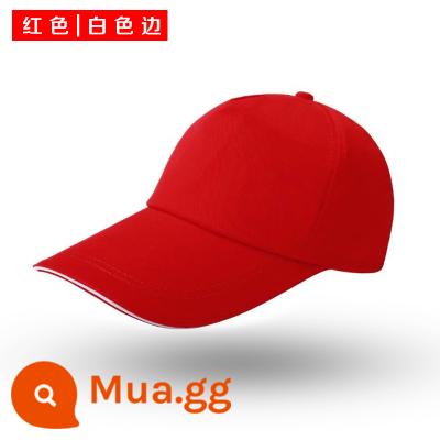 Mũ quảng cáo logo tùy chỉnh mũ tình nguyện đạt đỉnh mũ in du lịch mũ lưới mũ công sở mũ sinh viên nhóm mũ - Mẫu bông đỏ