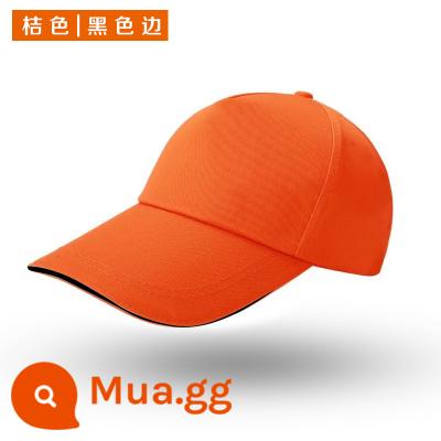 Mũ quảng cáo logo tùy chỉnh mũ tình nguyện đạt đỉnh mũ in du lịch mũ lưới mũ công sở mũ sinh viên nhóm mũ - Mẫu bông màu cam