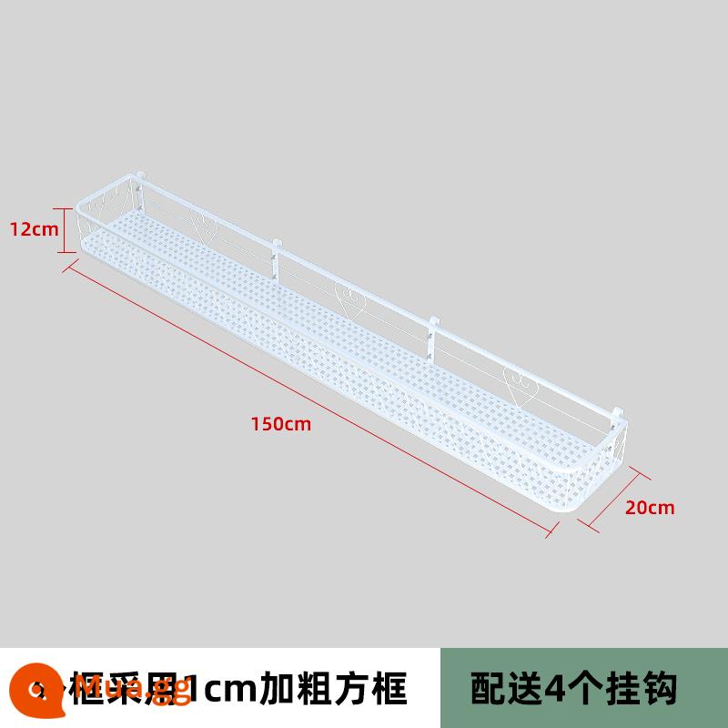 Giá để đồ hoa có giá để đồ ban công bệ cửa sổ mở rộng hiện vật sắt chậu hoa khung lan can cạnh cửa sổ treo mọng nước giá hoa - Màu trắng dài 150 và rộng 20❤ góc tròn