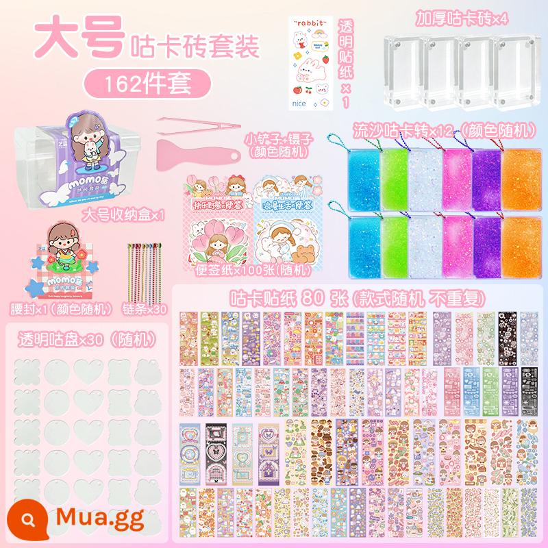 Quicksand Gooka Brick Keo kem Bộ sticker Gooka Bricks Đồ chơi trẻ em Bé gái Guza Guka Brick Thẻ ước tính dễ thương Nguyên liệu handmade DIY Trọn bộ Thẻ Cool Tài khoản tay Goo Chuck giá rẻ - [Mẫu phúc lợi] Bộ gạch thẻ Liusha 274 miếng