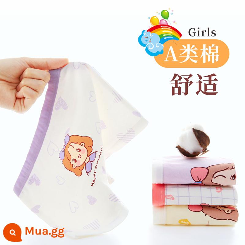 Đồ lót bé gái quần đùi 4 góc quần đùi trẻ em cotton nguyên chất mùa hè 4 góc mỏng bé gái trung niên và nhỏ 100% không kẹp pp - Đóng hộp kiểu trộn và kết hợp ngẫu nhiên (6 gói) Bông chải kỹ loại A