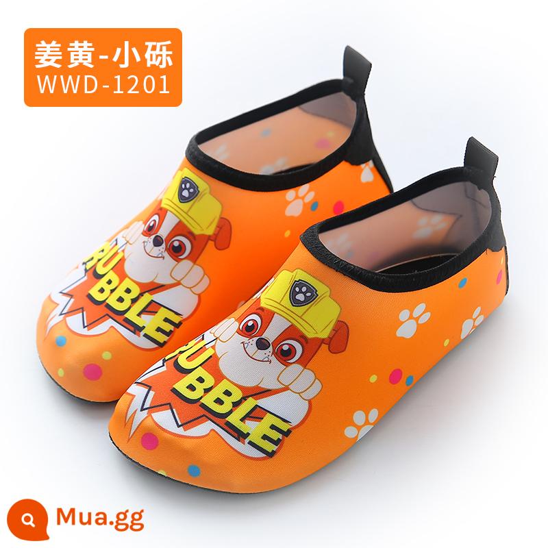 Wangwang Team Children Plus Velvet Floor SOCKS BOY BOY SOUND SHOD - wwd1201 Paw Team Sỏi nâu