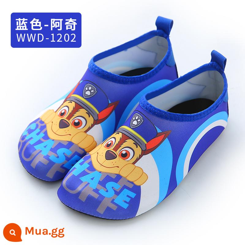 Wangwang Team Children Plus Velvet Floor SOCKS BOY BOY SOUND SHOD - wwd1202 Paw Team Blue Archie