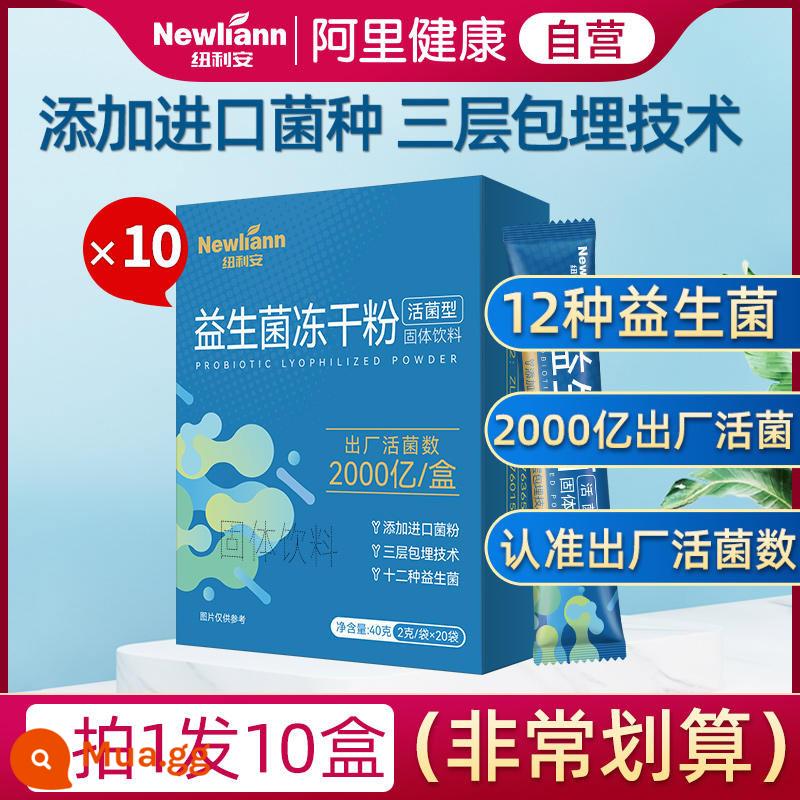 Probiotic bột đông khô hợp chất đường tiêu hóa cửa hàng hàng đầu chính thức người lớn trẻ em bifidobacteria không điều hòa đường ruột - Loại vi khuẩn sống (1 mũi, 10 hộp) rất tiết kiệm chi phí