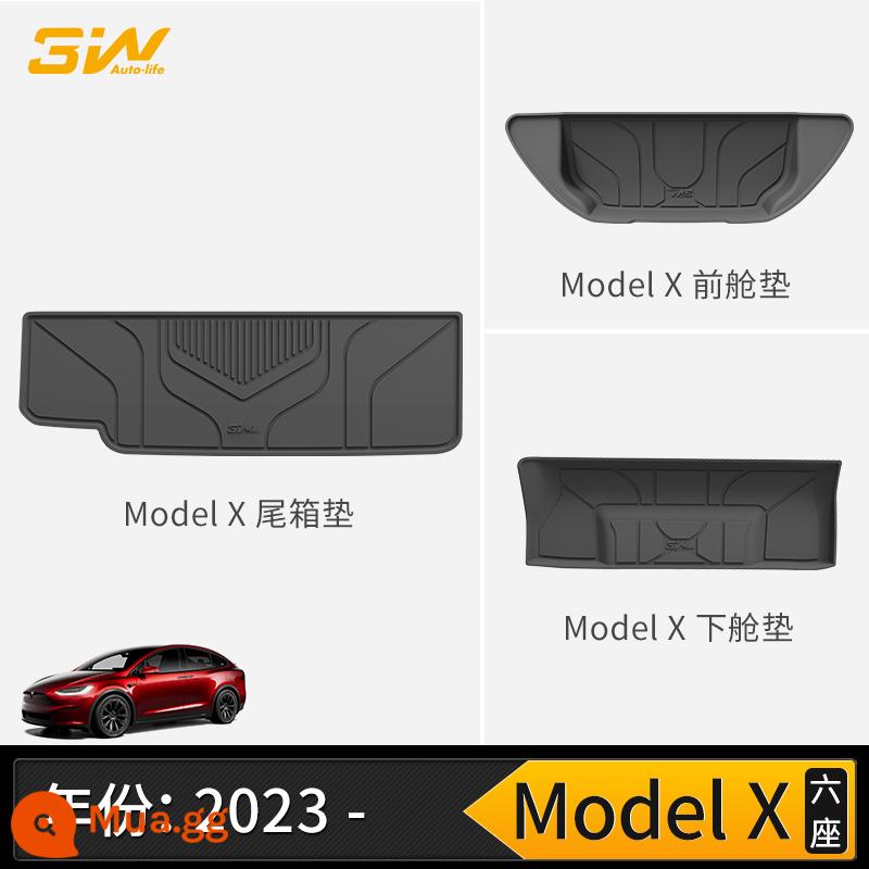 Thảm cốp xe TPE đầy đủ 3W phù hợp cho Tesla Model3 ModelY modelX S Edamame 3 thảm cốp xe - Người mẫu