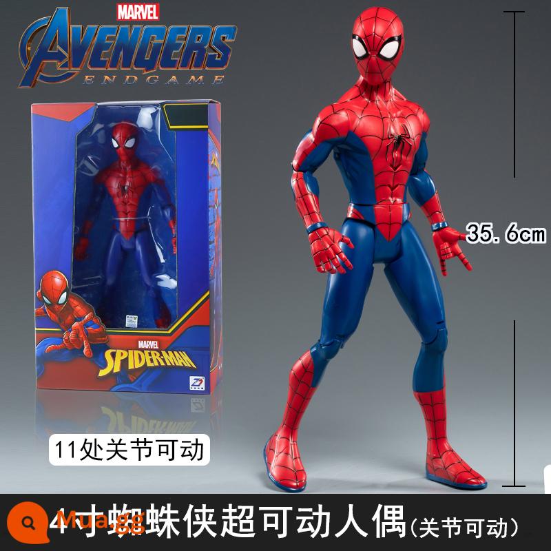 Marvel Người Nhện Đồ Chơi Mô Hình Di Động Búp Bê Bé Trai Chính Hãng Búp Bê Trung Chuyển Động Người Sắt Mô Hình Búp Bê - [Người nhện] cực lớn có khớp di chuyển/cao 35cm