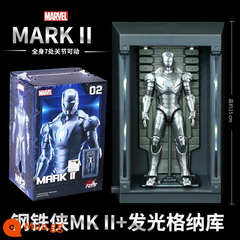 Mid -Motion Iron Man MK85 Di chuyển Puppet chính hãng Marvel Avengers Model Mô hình mô hình mô hình - [Iron Man MK2] Khoảng 10cm + Gnaku (dạ quang)