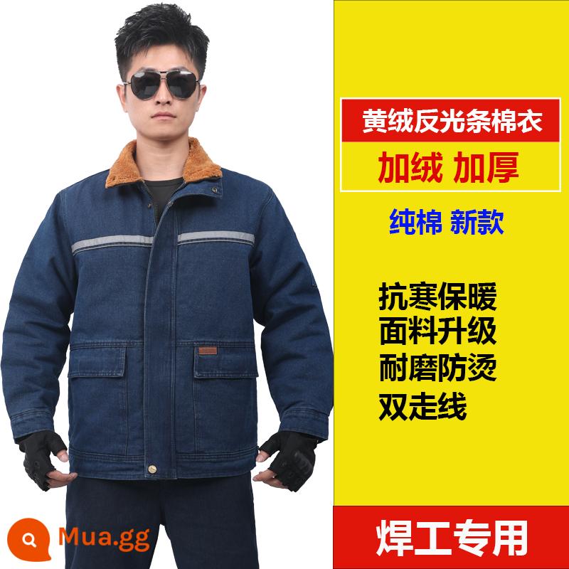 Quần yếm denim đặc biệt mùa xuân, thu và đông cho thợ hàn - 1