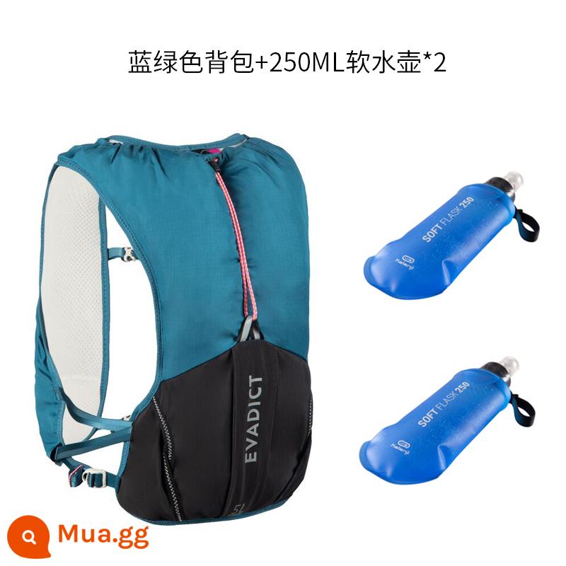 Ba lô chạy việt dã Decathlon ba lô leo núi ngoài trời 5L nhẹ và bảo quản ổn định túi nước đi bộ đường dài WSCT - # Giảm 10 tệ# Xanh lam + chai nước ngọt 250ML*2