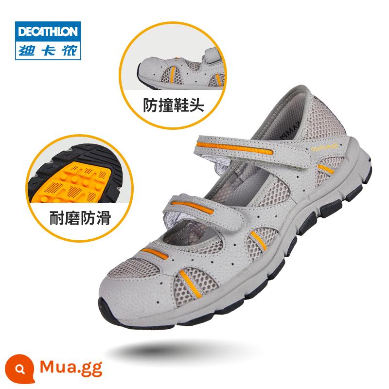 Decathlon flagship store chính thức xăng đan nữ chú hề giày nữ chống trượt có lỗ giày thể thao nữ giày đi biển ODS - xám nhạt