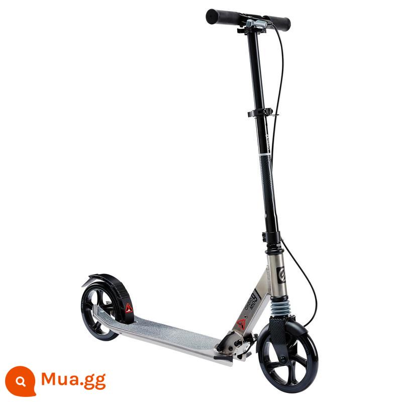 Xe trượt scooter Decathlon dành cho trẻ em từ 6-12 tuổi trở lên dành cho người lớn vận chuyển trong khuôn viên trường ván trượt hai bánh không dùng điện ENR1 - Youth Deluxe Edition Mid9 Classic Cool Black (phù hợp với chiều cao 1,25-1,75m)