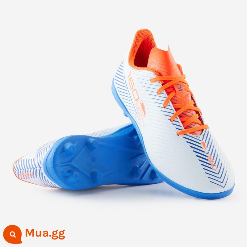 Decathlon Children's Bootball ENTRY - [Móng tay ngắn FG] Kiểu dây giày-Trắng xanh