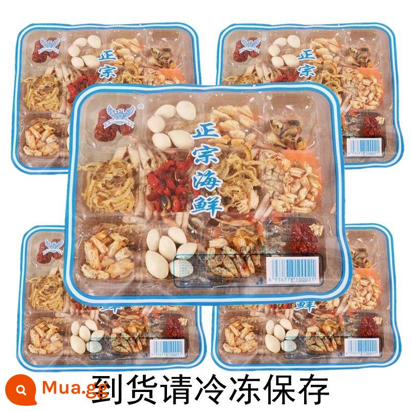 Hải sản chính xác nước súp bình khô cơ sở 150g*5 hộp súp cua già Bắc Kinh Saga Đông Bắc Sauerkraut - Đế hải sản*5 hộp