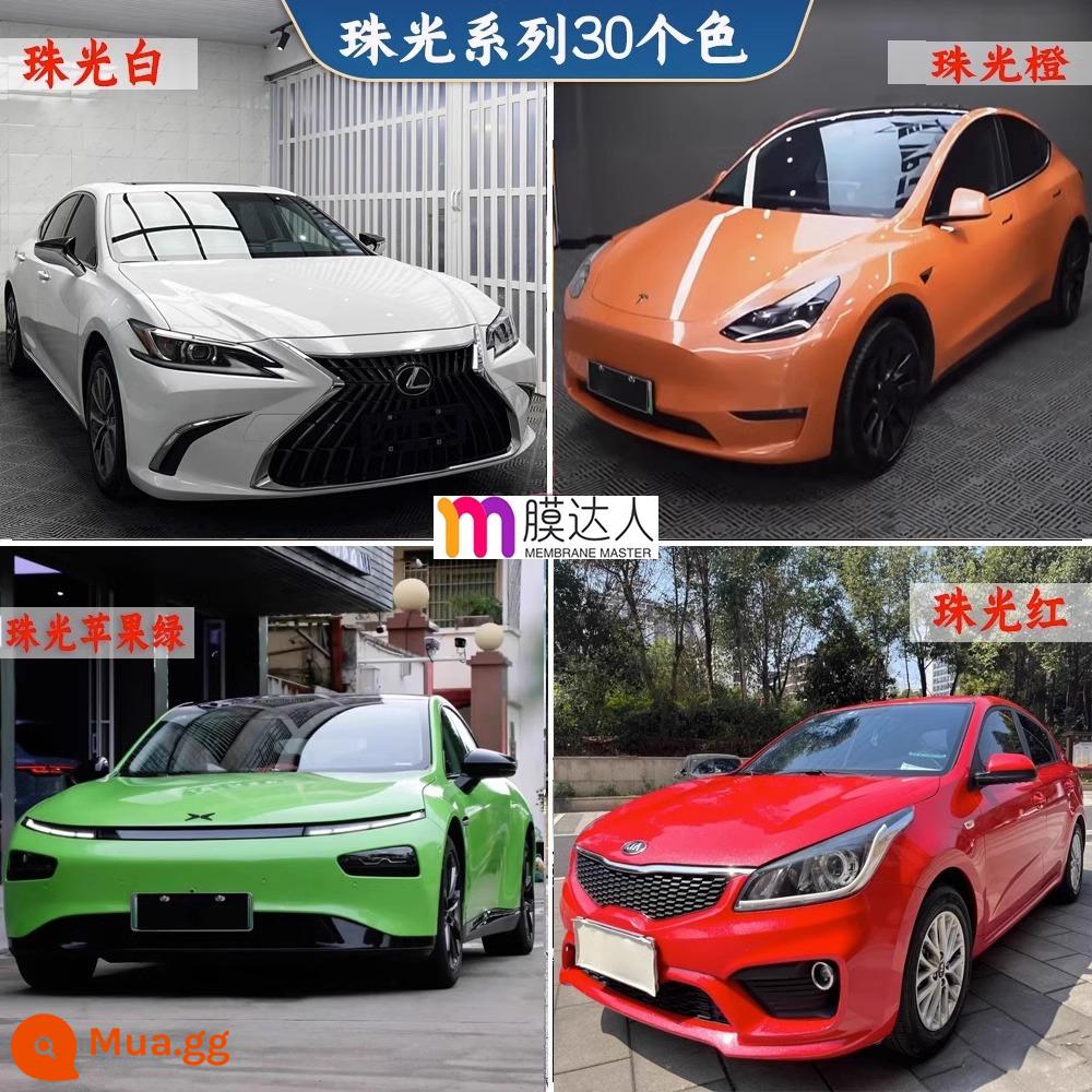 Phim đổi màu xe thú cưng toàn bộ thân xe toàn bộ phim phim tpu vỏ xe Tesla mờ chiến binh đen sáng GT bạc - Pearlescent series 30 màu [Dán toàn quốc, bảo hành 5 năm, nguyên liệu nhập khẩu]