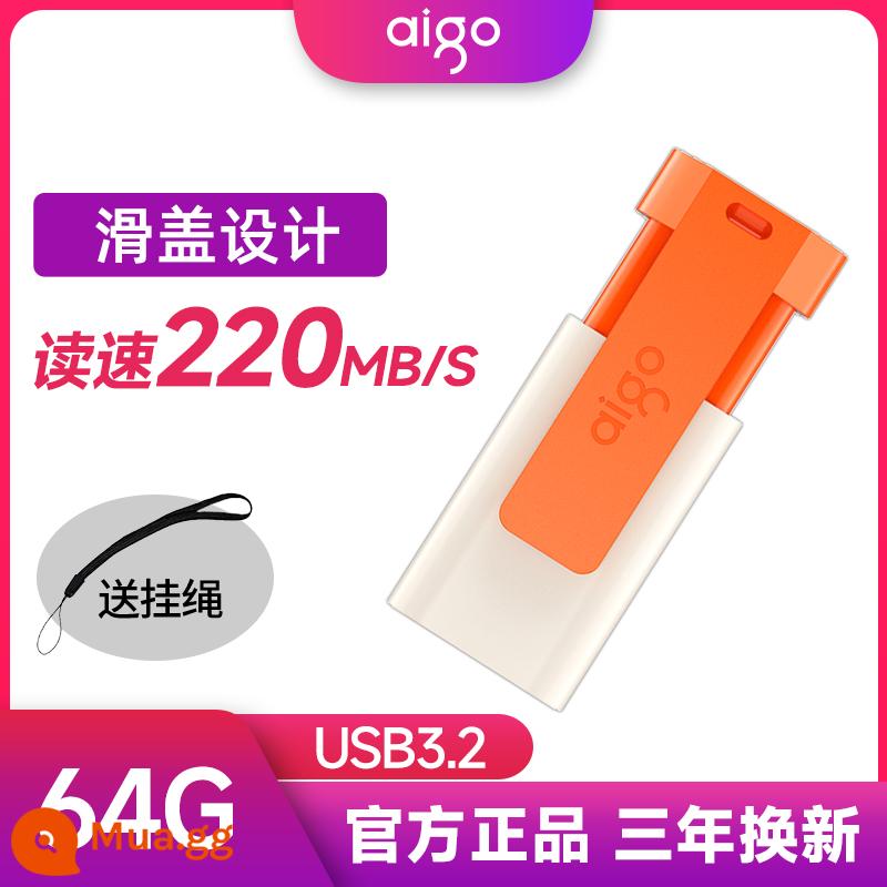 Yêu Nước Đĩa U 32/64G Tốc Độ Cao 3.0 Chính Hãng Sáng Tạo Kim Loại Ô Tô Đĩa U 16G USB tùy Chỉnh Chính Hãng - Ổ flash USB tốc độ cao U332-64G màu cam