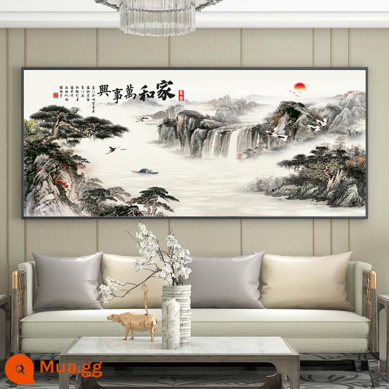 Jiahe Wanshixing Phòng khách Tranh treo Hội trường trung tâm Nền ghế sofa Tranh treo tường Thư pháp và Hội họa Phong cách Trung Quốc mới Khí quyển Tranh trang trí cảnh quan - CT-878[Jiahe]