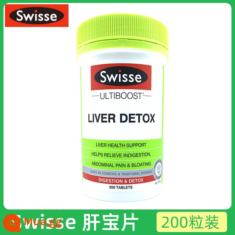 Viên uống bổ gan Swisse của Úc Viên uống bổ gan Milk Thistle Viên bổ gan Viên bổ gan Viên bổ gan Viên bổ gan 200 viên - màu xanh lá