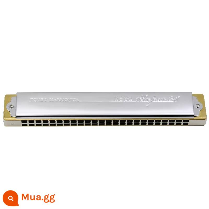 Harmonica tombo chính hãng Nhật Bản cao cấp dành cho người lớn trình diễn chuyên nghiệp cấp độ 24 lỗ kèn harmonica đa âm C key 6624S - Phím đàn bằng kim loại đồng mạ điện (lưu ý chế độ)