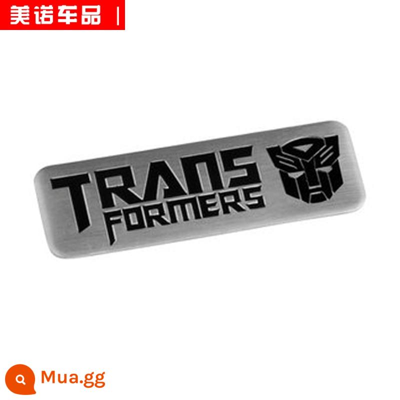 Transformers Dán Xe Hơi Autobot Decepticon Miếng Dán Phản Quang Cá Tính Trang Trí Xe Ô Tô Chống Trầy Xước Bao Miếng Dán - Nhãn dán nhôm★Máy biến áp-hình chữ nhật