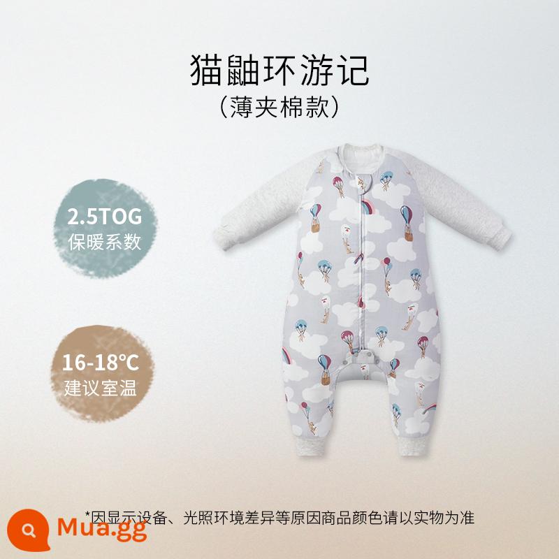 Tổ Thiết Kế Túi Ngủ Cho Bé Mùa Thu Đông Cảm Giác Nắng Cotton Ấm Áp Cho Bé Chia Chân Túi Ngủ Trẻ Em Chống Đá chăn - Meerkat Travels - Chăn bông mỏng (nhiệt độ phòng khuyến nghị 16-18C)