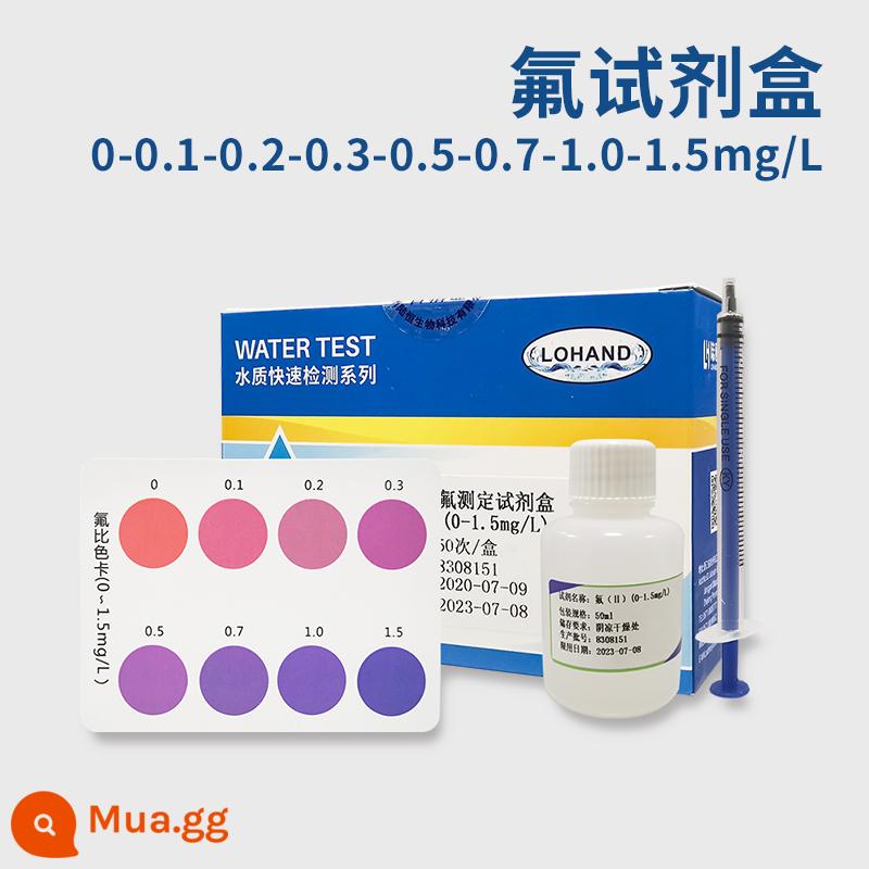 Bộ xác định florua sinh học Luheng chất lượng nước, hàm lượng ion florua, nồng độ, bộ phát hiện nhanh, giấy kiểm tra - Bộ Fluoride 0-1,5mg/l 50 lần/hộp