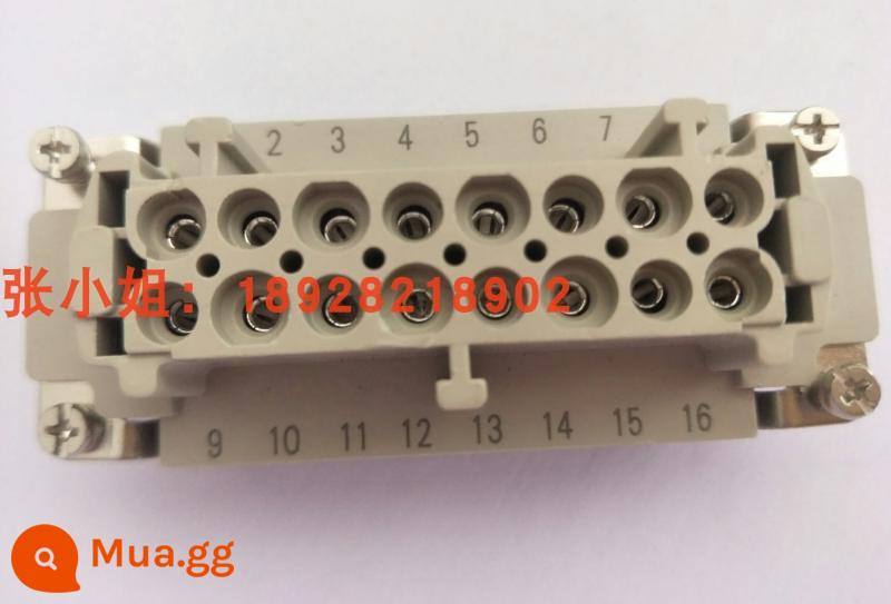 Á hậu nóng khuôn kết nối hộp điều khiển nhiệt độ phích cắm 16-pin 18-pin 24-pin nam và nữ lõi ổ cắm hàng không phụ kiện hộp điều khiển nhiệt độ - Lõi mẹ 16 lõi HDC-HE-016F dùng trên hộp điều khiển nhiệt độ 16 lõi lớn