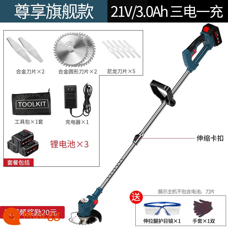 Pin Lithium Máy Cắt Cỏ Điện Máy Cắt Cỏ Đa Năng Weeder Hộ Gia Đình Nhỏ Bãi Cỏ Máy Sạc Cắt Tỉa Hiện Vật - Tận hưởng mẫu ba pin 21V/3.0Ah hàng đầu với nguồn điện mới được nâng cấp