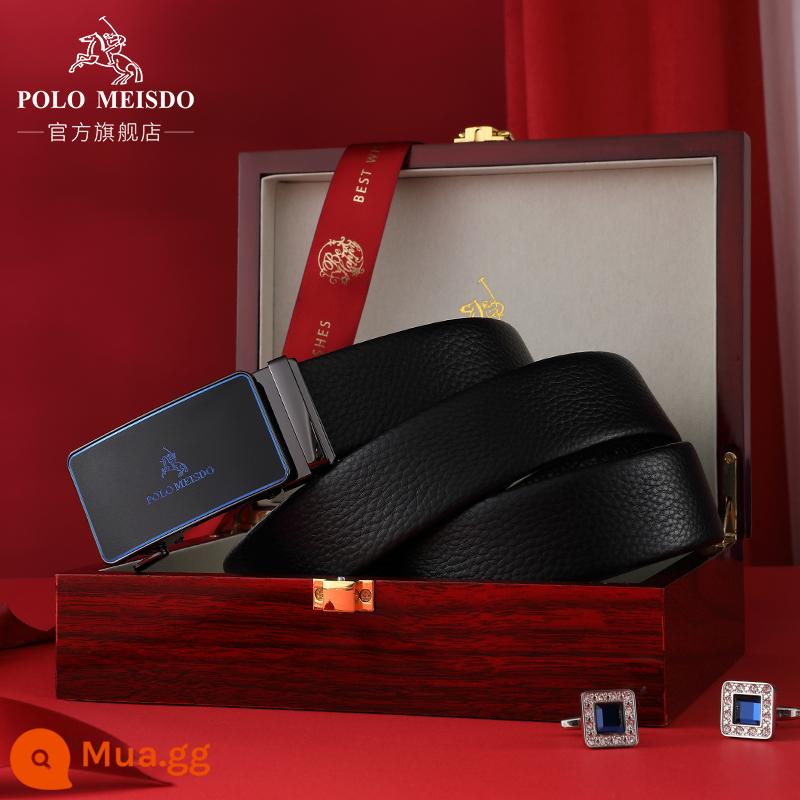 Anh Quốc Ralph Lauren Polo Chính Thức Hàng Đầu Store Thắt Lưng Nam Da Thật Tự Động Bên Trong Khóa Thắt Lưng Nam Thanh Niên Kinh Doanh Dây Triều - [SF miễn phí vận chuyển] PL600393 khóa ngoài [với hộp quà tặng bằng gỗ nguyên khối]