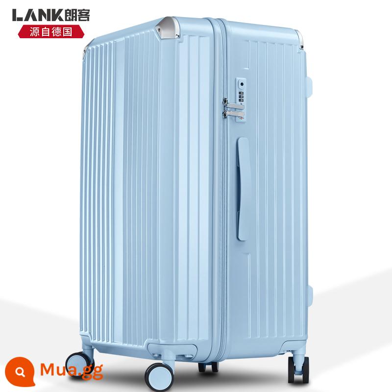 Vali Langke dung tích lớn 30 inch bánh xe đa năng vali du lịch nước ngoài 28 xe đẩy vali 32 nam nữ sinh viên đại học vali - Xanh da trời (mẫu dây kéo chống cháy nổ mới)