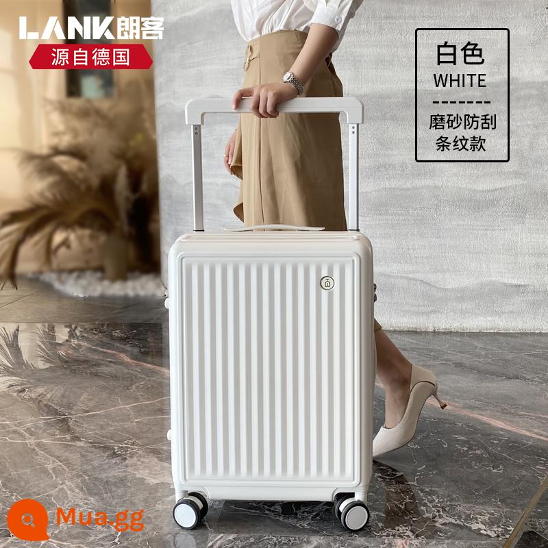 Vali xe đẩy Langke rộng 20 inch mới 24 mật khẩu lên máy bay đa năng vali du lịch bánh xe đa năng 22 inch - Trắng