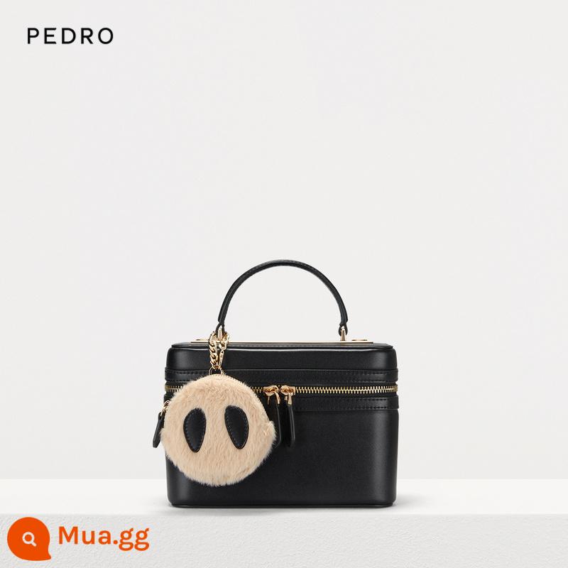 PEDRO túi vuông nhỏ túi nữ mặt dây chuyền sang trọng mỹ phẩm xách tay túi ăn trưa túi Messenger túi PW2-76390057 - đen