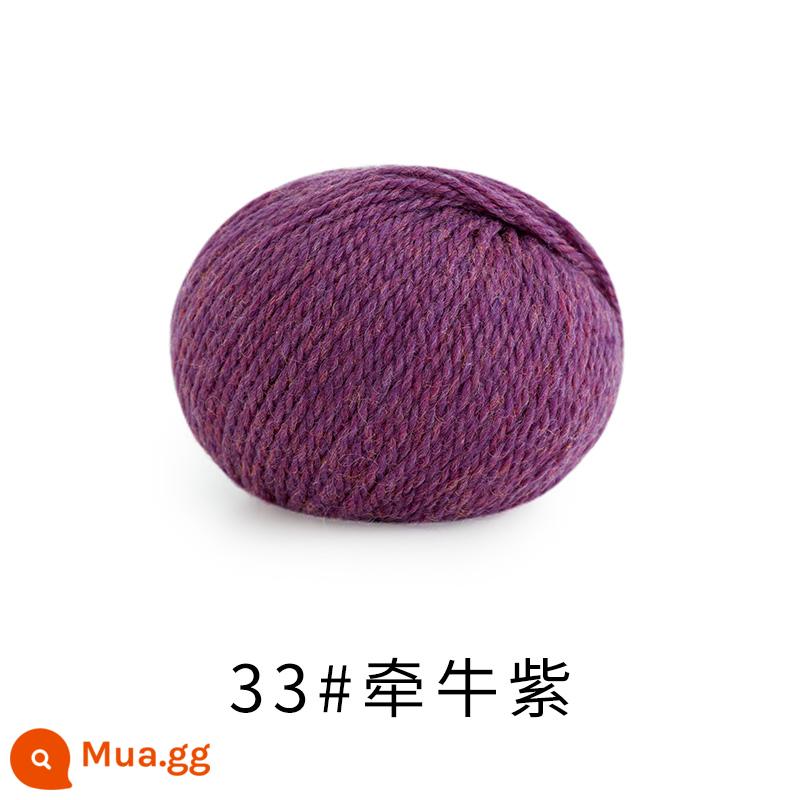 Chị Susu nhà Morandi 8 # Sợi len merino Úc handmade DIY dệt kim khăn mũ len bóng - 33#Hoa bìm bìm tím