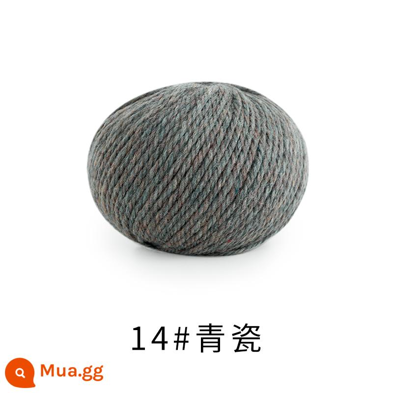 Chị Susu nhà Morandi 8 # Sợi len merino Úc handmade DIY dệt kim khăn mũ len bóng - 14 # men ngọc