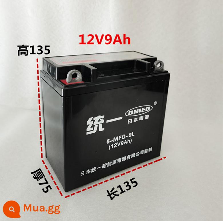 12V ắc quy đầu máy 12v9a ắc quy khô không cần bảo dưỡng 125 tia cong xe tay ga ắc quy khô đa năng 7ah - Xe nâng/xe ba bánh 12V9A