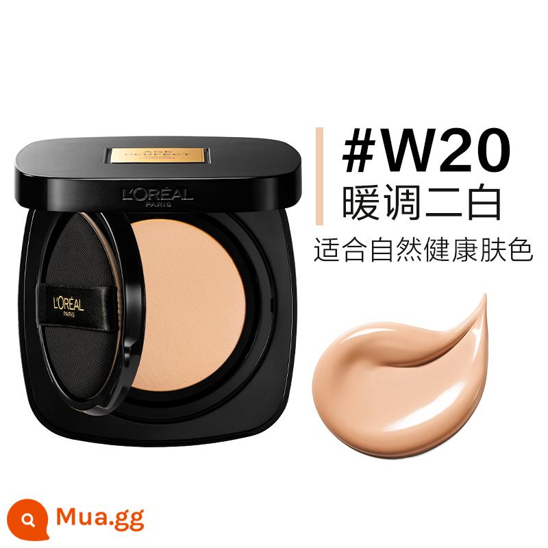 Paris Laiya Black Gold Air Cushion Kem che khuyết điểm lâu trôi Dưỡng ẩm cho da Kem chống nắng cho da khô BB Cream Giữ lớp trang điểm Sữa dưỡng ẩm Kem nền dạng lỏng cho nữ - W20 tông ấm thứ hai màu trắng